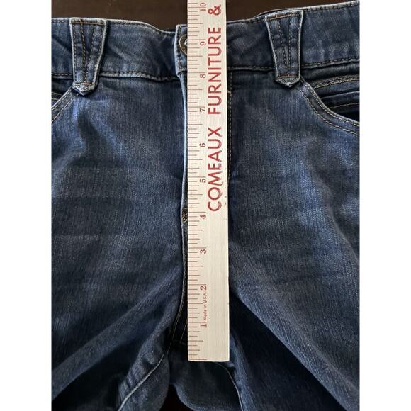 Democracy AB Solution Jeans Womens Size 8 Elastic Waist Denim Blue Straight Crop - Picture 10 of 11